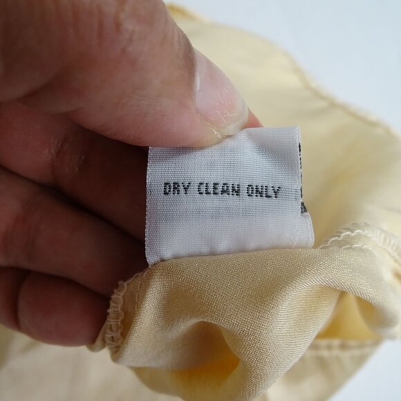 Tramp Tan Puff Sleeve Dress Women Size M Above Knee Ties at Waist - Picture 5 of 8